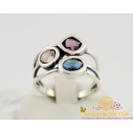 Серебряное женское кольцо Сендай 10247н , Gold & Silver Gold & Silver, Украина